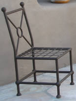 Patio chair with hidden Teflon floor glides