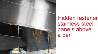 Stainless steel above bar and range